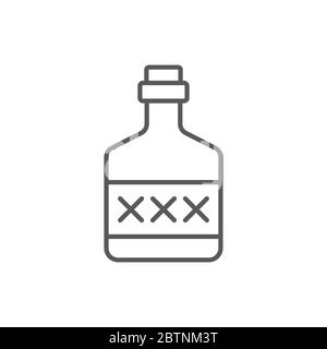 Poison bottle vector icon symbol isolated on white background Stock Vector