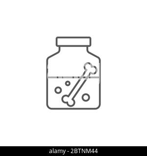Poison bottle vector icon symbol isolated on white background Stock Vector