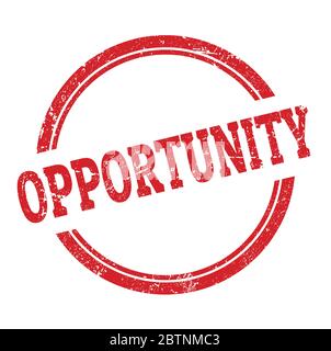 OPPORTUNITY red grungy round stamp sign Stock Photo - Alamy