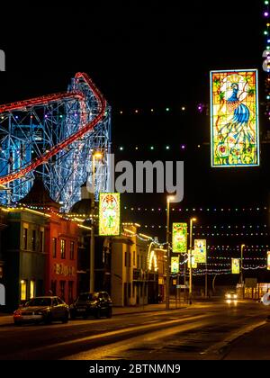 Blackpool Illuminations 2019 Seafront Lancashire England Stock Photo