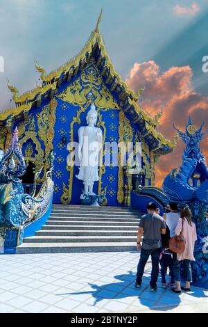 Blue Temple in Chaing Rai, Thailand Stock Photo