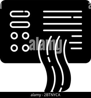 Air pollution sensor black glyph icon Stock Vector