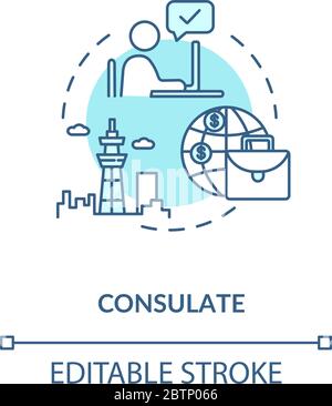 Consulate concept icon Stock Vector
