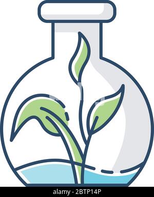 Botany RGB color icon Stock Vector
