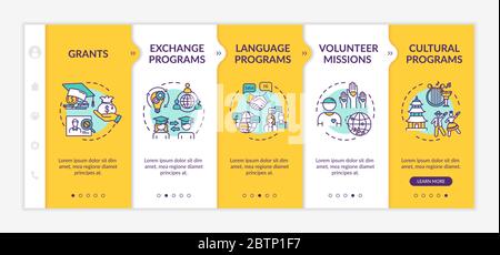 Worldwide exchange onboarding vector template Stock Vector