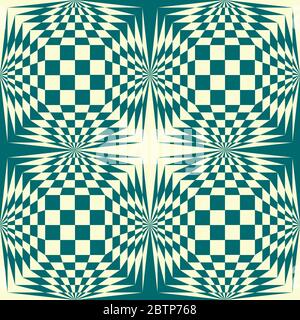 Stock vector background chess green colors illustration geometric pattern. Stock Vector