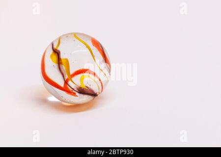 a large glass ball on white background Stock Photo
