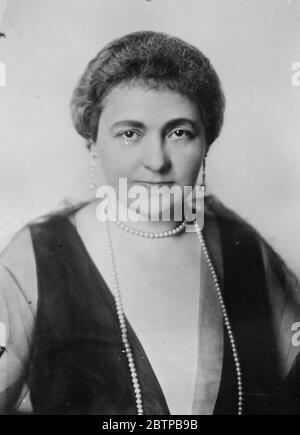 Her 43 birthday portrait . Princess Hermine Reuss of Greiz , wife of the ex Kaiser , photographed at Doorn , by Count Wolff vonn Gudenberg . January 1931 Stock Photo