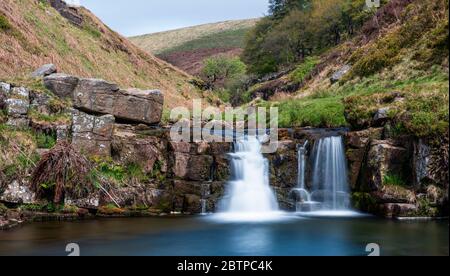 River Dane waterfalls,Peak District National Park ,Stafford-shire,England,UK Stock Photo