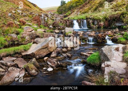 River Dane waterfalls,Peak District National Park ,Stafford-shire,England,UK Stock Photo