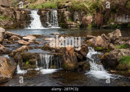 River Dane waterfalls,Peak District National Park ,Stafford-shire,England,UK Stock Photo