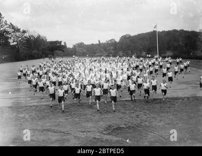 RAF runners . 1935 . Stock Photo