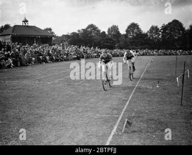 Erith Hospital sports . The ladies bike race . 1938 Stock Photo