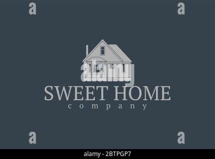 Flat icon house for logo. Stock Vector