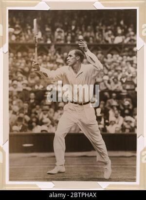 Photo Ancienne Du Joueur De Tennis Américain William Tilden En Action – 1929