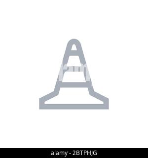Traffic cone outline icon Stock Vector