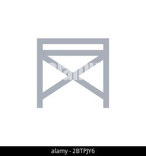 scaffold outline icon Stock Vector
