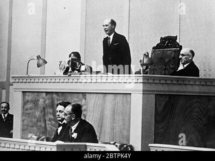 League of Nations . Strudler ?? 15 September 1934 Stock Photo
