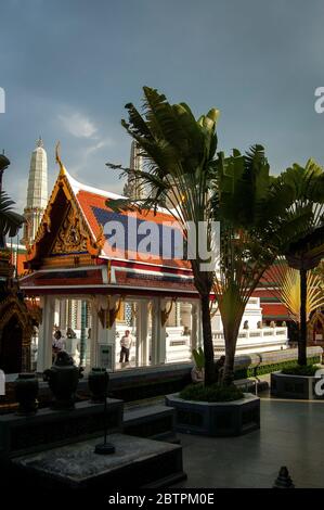 Phra Maha Montian Group is the grand residence that consists of 7 connecting buildings in the Grand Palace complex in Bangkok, Thailand. Stock Photo