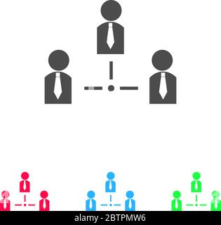 Social network icon flat. Color pictogram on white background. Vector illustration symbol and bonus icons Stock Vector