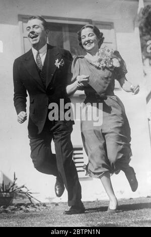 A real runaway marriage. Photo shows: Lyle Talbot, the film actor