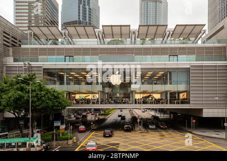 Hong Kong / China - July 23, 2015: The Apple Store at the International Finance Centre in Hong Kong Stock Photo