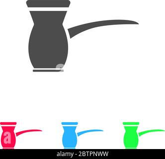 Turk icon flat. Color pictogram on white background. Vector illustration symbol and bonus icons Stock Vector