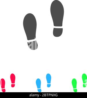 Shoes icon flat. Color pictogram on white background. Vector illustration symbol and bonus icons Stock Vector