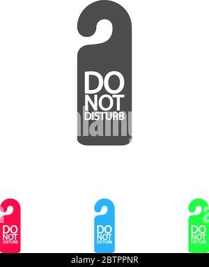 Do Not Distrub icon flat. Color pictogram on white background. Vector illustration symbol and bonus icons Stock Vector