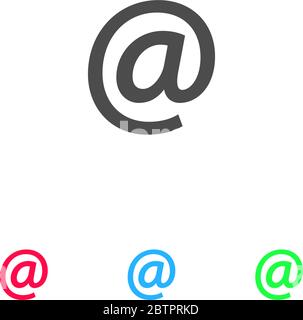 E-mail icon flat. Color pictogram on white background. Vector illustration symbol and bonus icons Stock Vector