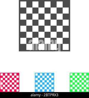 Chess icon flat. Color pictogram on white background. Vector illustration symbol and bonus icons Stock Vector
