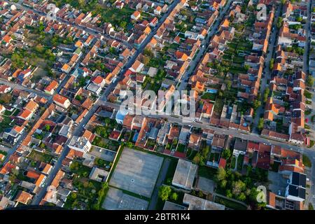 Aerial photo of the suburb of Osijek city, Croatia Stock Photo