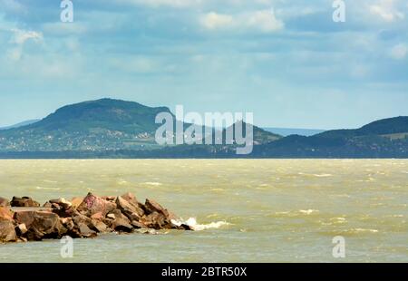 Landscape at Lake Balaton, Hungary Stock Photo