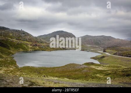 Beautiful remote & barren landscape on the island of Mageroya, Troms og Finnmark county, in the extreme northern part of Norway. Stock Photo