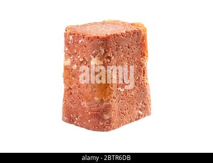 block of tinned corn beef isolated on a white background Stock Photo