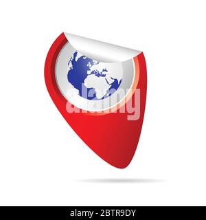 sticker planet color art vector Stock Vector