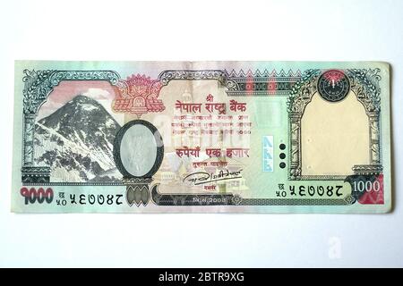 Nepalese Banknotes Npr 1000 Rupees The Issuance Of The Currency Is Controlled By The Nepal Rastra Bank The Central Bank Of Nepal Stock Photo Alamy