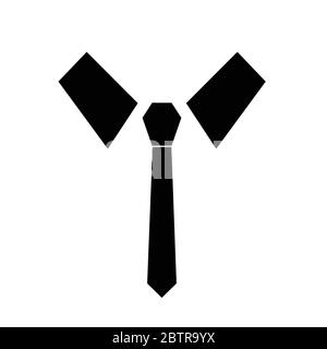 tie black vector silhouette Stock Vector