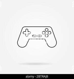 Gamepad icon. Keypad, controller, input device symbol. Flat design. Stock - Vector illustration. Stock Vector