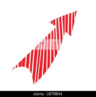 Single shaded color of the arrow. Vector drawing in the Doodle style, isolated on a white background for design and theme design. Stock Vector