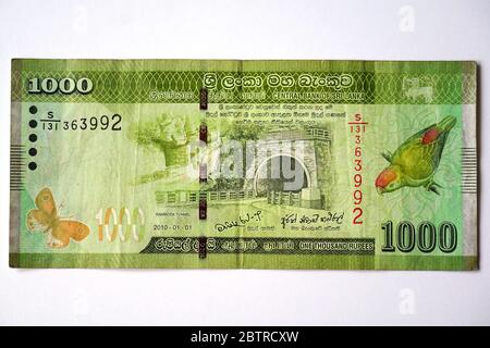 thousand rupees, Sri Lankan rupee, Sri-Lanka-Rupie, LKR, Sri Lanka, Asia Stock Photo