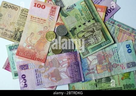 Sri Lankan rupee, Sri-Lanka-Rupie, LKR, Sri Lanka, Asia Stock Photo