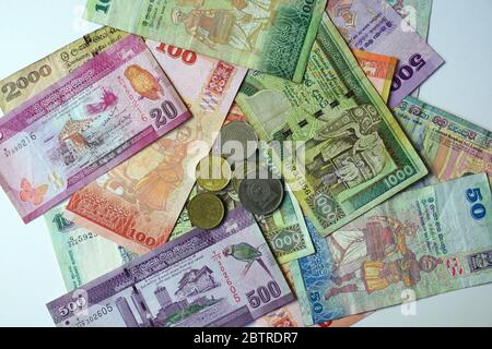 Sri Lankan rupee, Sri-Lanka-Rupie, LKR, Sri Lanka, Asia Stock Photo