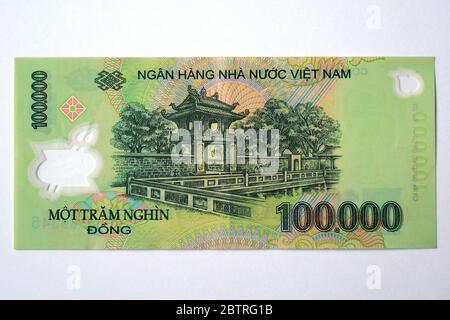 one hundred thousand dongs, Vietnamese đồng, Vietnamesischer Dong, VND, Vietnam, Asia Stock Photo