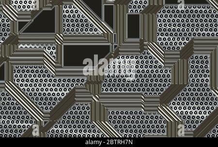 circuit chip tron microchip Stock Photo