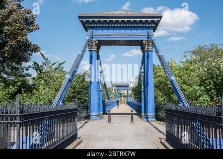 St Andrew's Suspension Bridge, Glasgow Green, Glasgow Stock Photo