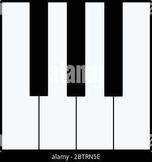 piano keys vector illustration on a white Stock Vector