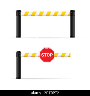 toll booth vector on road safety illustration Stock Vector