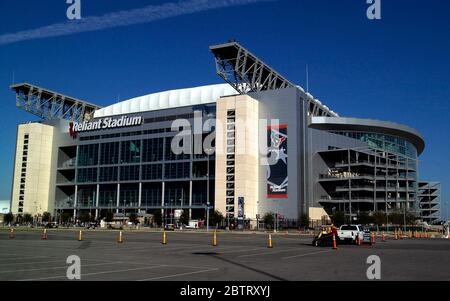 General overall view of Reliant Stadium (NRG Stadium) with the retractable  roof open during an NFL football game between the Tennessee Titans and the Houston  Texans, Sunday, Dec. 21, 2003, in Houston.