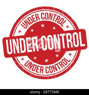 Under control sign or stamp on white background, vector illustration Stock Vector